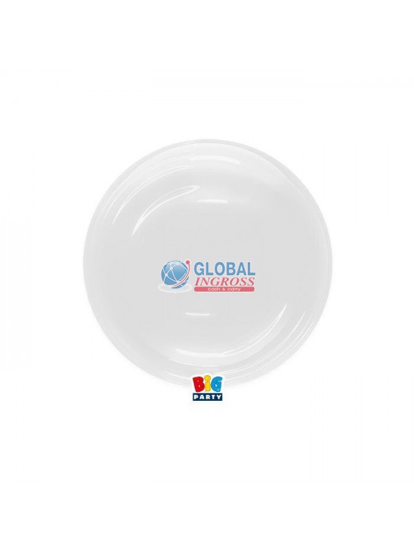 PALLONCINO BUBBLE 10'/25cm CRYSTAL