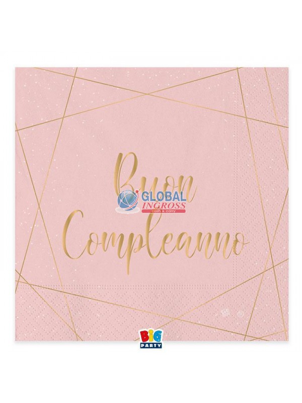 TOVAGLIOLI COMPLEANNO ROSE GOLD 20pz
