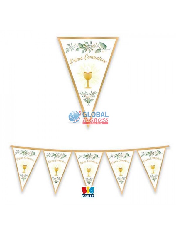 BANDIERINE COMUNIONE OLIVE GREEN 3mt