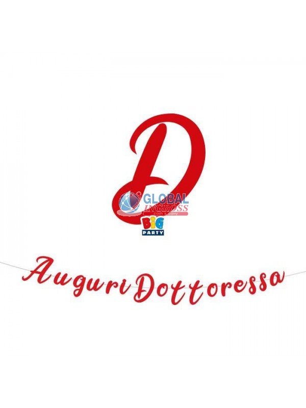 FESTONE SCRITTA AUGURI DOTTORESSA 3mt