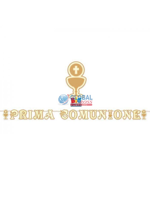KIT SCRITTA MAXI COMUNIONE GOLD 6mt