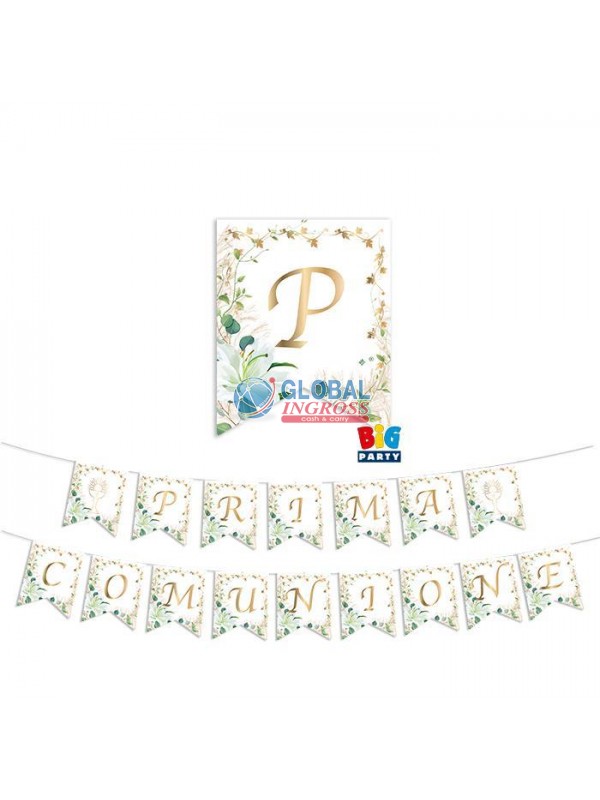 FESTONE SCRITTA COMUNIONE LILY CODA RONDINE