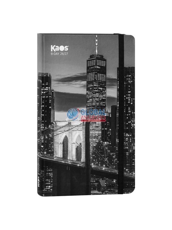 AGENDA 2027 INSEGNANTE 13x21 BIDAY 12mesi KAOS NEW YORK