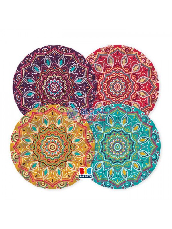 PIATTI MANDALA 20cm 8pzMIXCOLOR