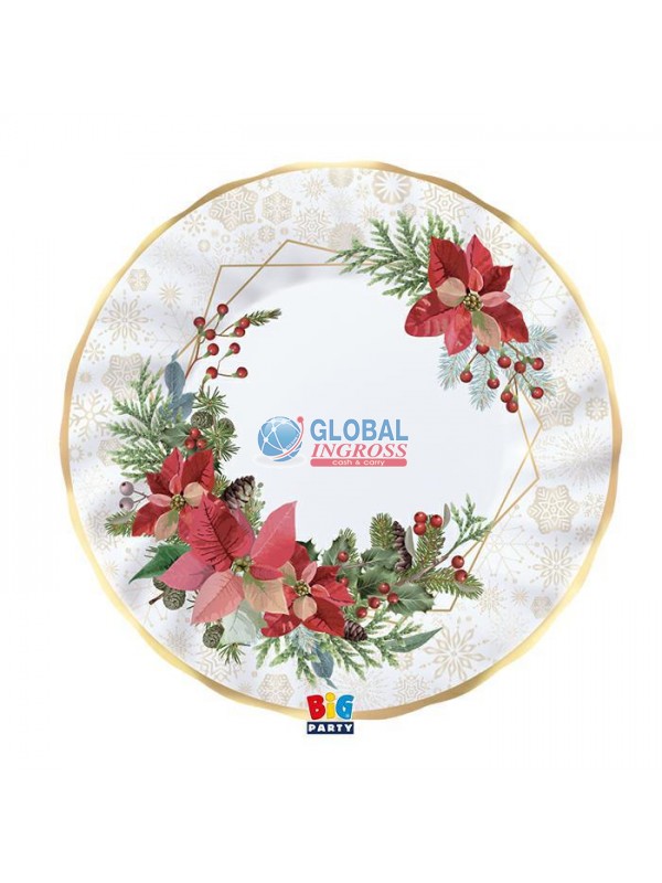PARTY PIATTI NATALE ELEGANT 25cm 6pz