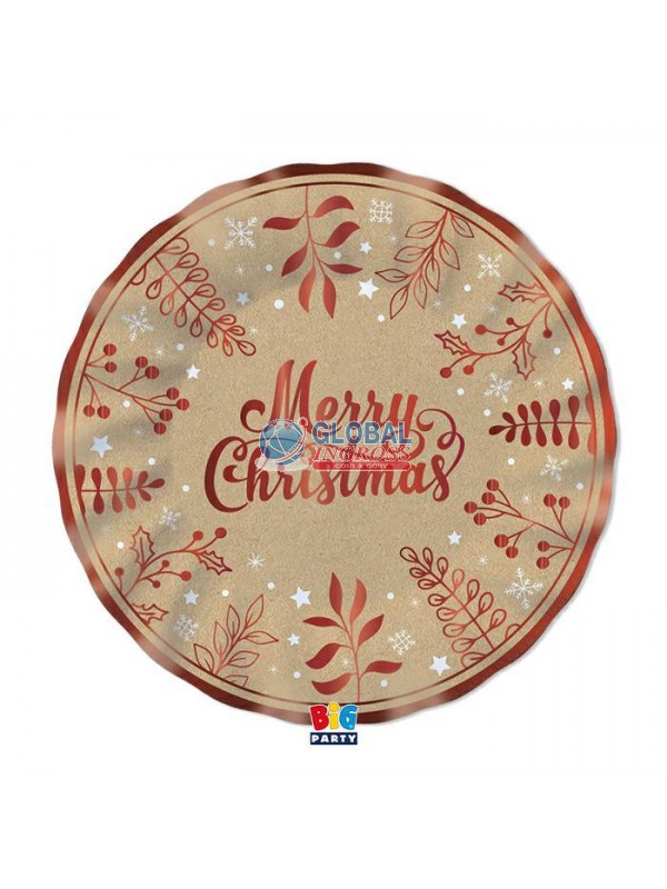 PARTY PIATTI NATALE KRAFT 30cm 6pz
