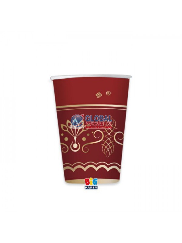 BICCHIERI ROYAL RED GOLD 6pz