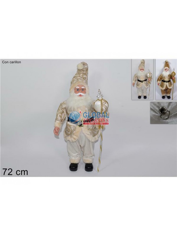 BABBO NATALE CARILLON 72cm ORO .