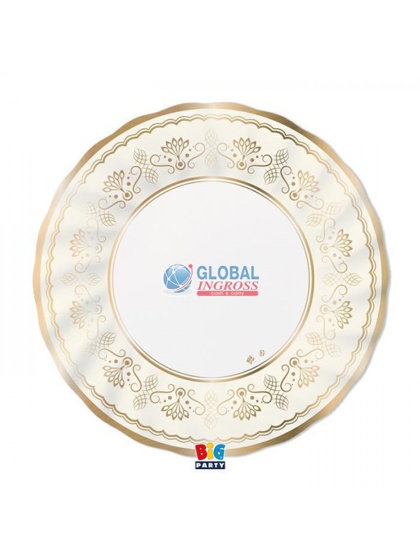 PIATTI ROYAL IVORY GOLD30cm 6pz