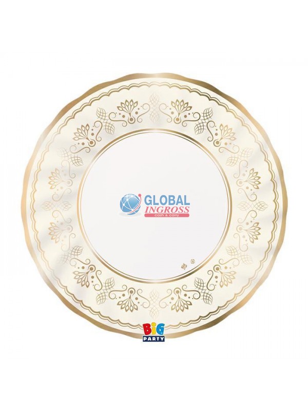 PIATTI ROYAL IVORY GOLD25cm 6pz