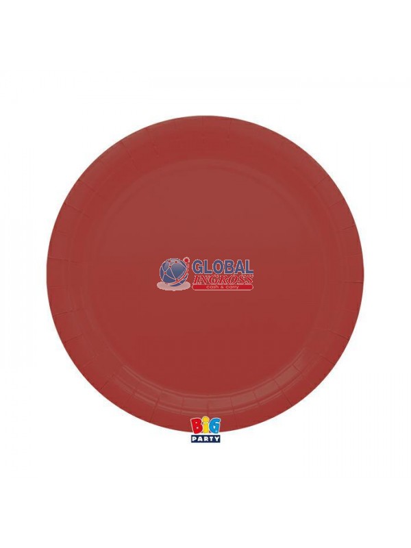 PIATTI ECOLOR 24cm ROSSO INTENSO 25pz
