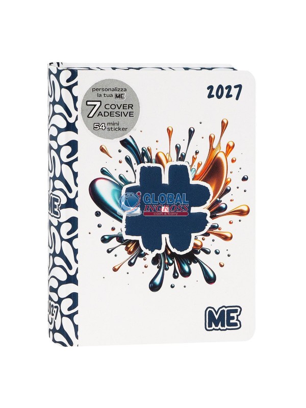 DIARIO ME 2027 MEDIUM HASHTAG BLU COLOR