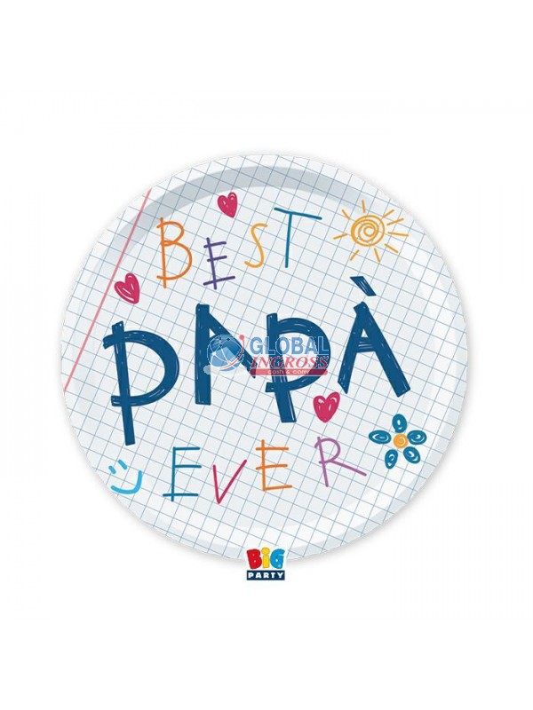 PARTY PAPA' PIATTI 18cm6pz
