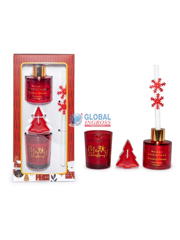 SET DIFFUSORE, T-LIGHT E CANDELA VANIGLIA E FRUTTI ROSSI