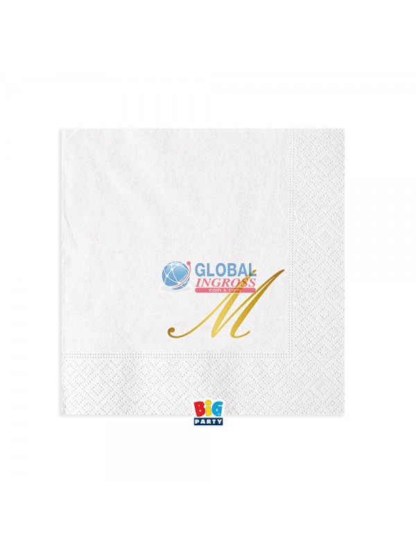 TOVAGLIOLI LETTERA M 25x25 16pz new