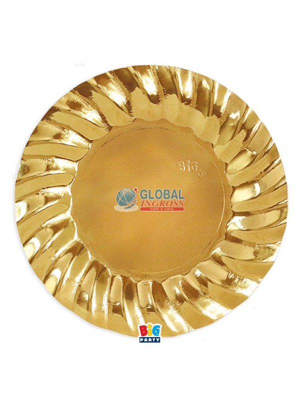 PIATTI WAVY ORO METAL 30cm 6pz