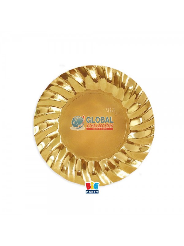 PIATTI WAVY ORO METAL 20cm 6pz