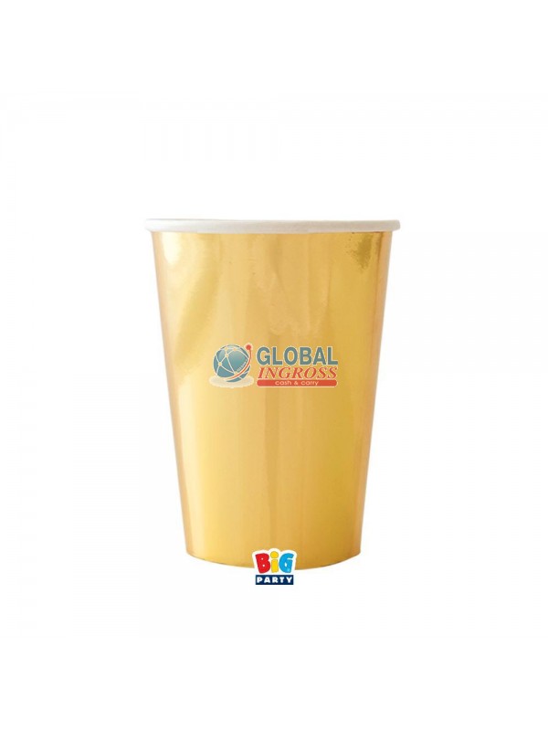 BICCHIERI WAVY ORO METAL 6pz