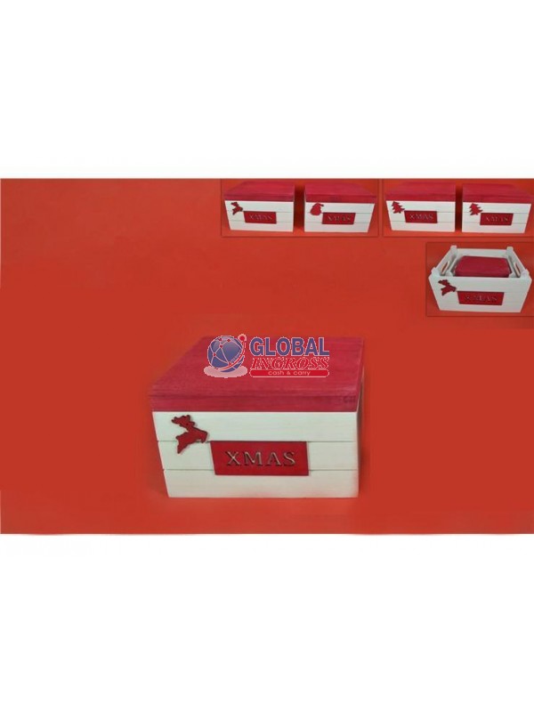 SCATOLA LEGNO RED XMAS 15x10x8