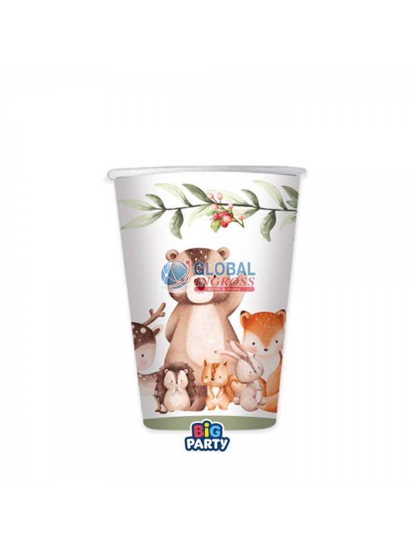 BICCHIERI WOOD ANIMALS 6pz