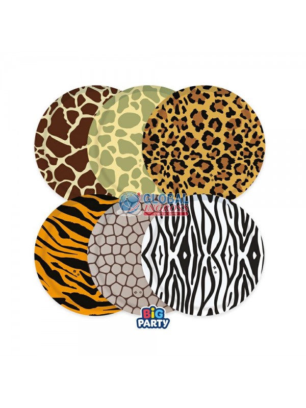 PIATTI ANIMALIER 6pz MIX 18cm