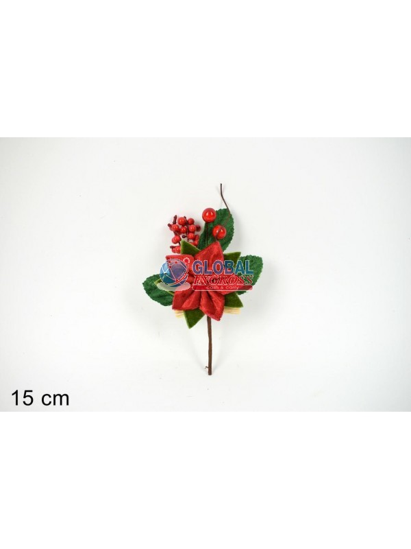 RAMETTO VELLUTO ROSSO 15cm