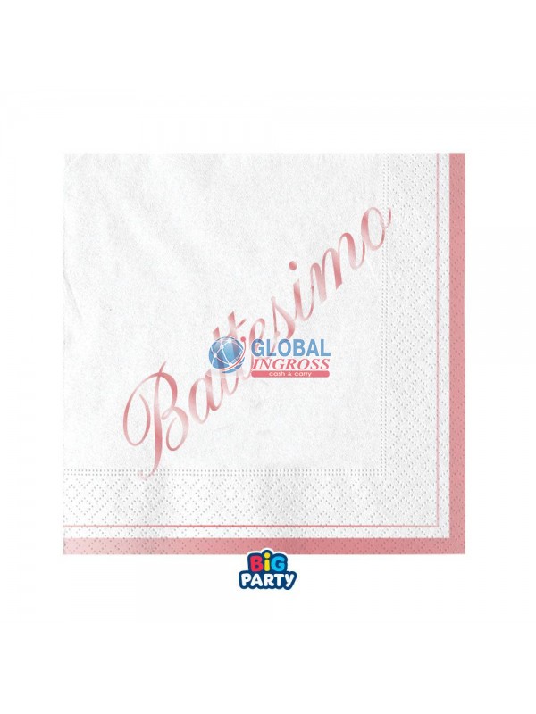 TOVAGLIOLINI BATTESIMO ROSA 16pz 25x25