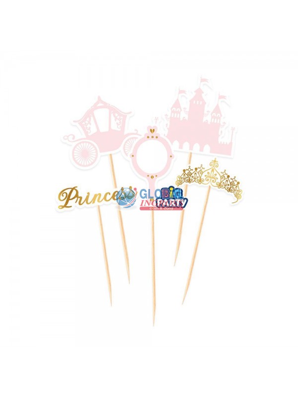 CAKE TOPPER MINI PRINCESS 5pz
