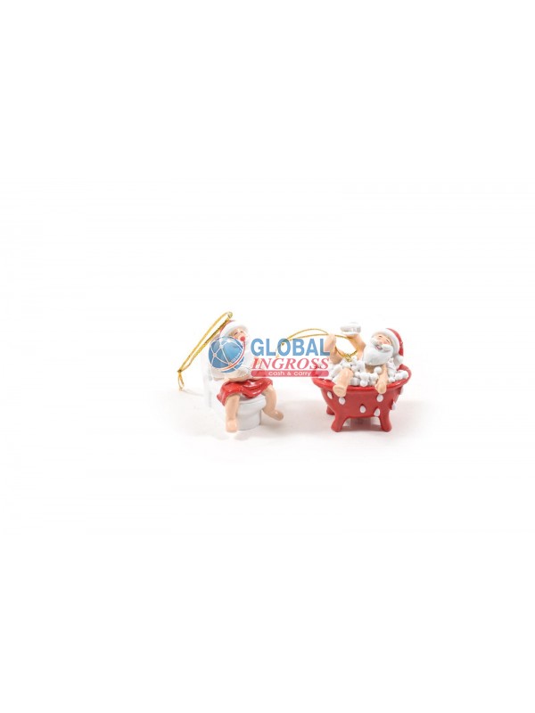 APPENDINO BABBO NATALE IN BAGNO 6cm