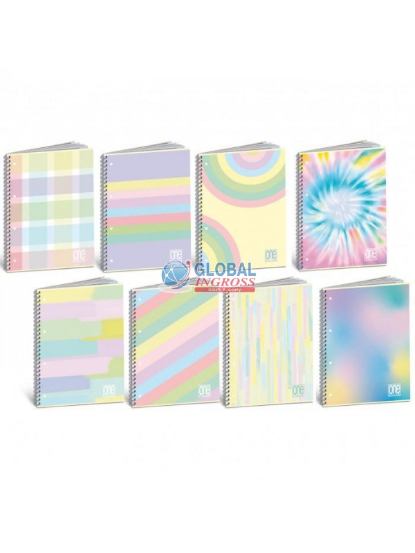 MAXI ONE COLOR SPIRALE 1R C/FORI PASTEL PLUS