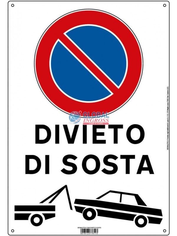 CARTELLO 31x45 DIVIETO DI SOSTA