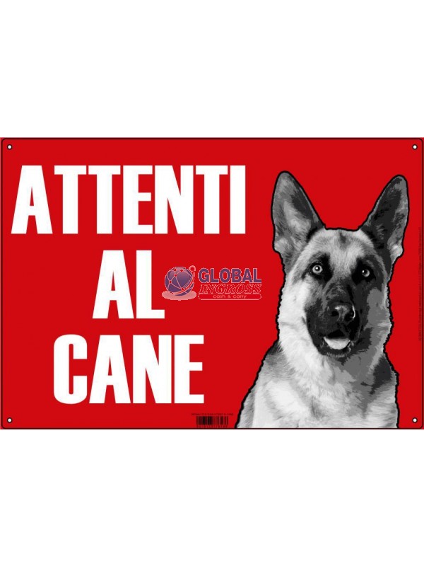 CARTELLO 22x31 ATTENTI AL CANE