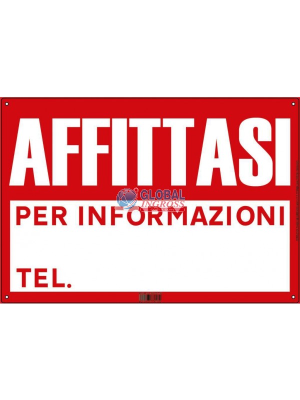 CARTELLO 22x31 AFFITTASI
