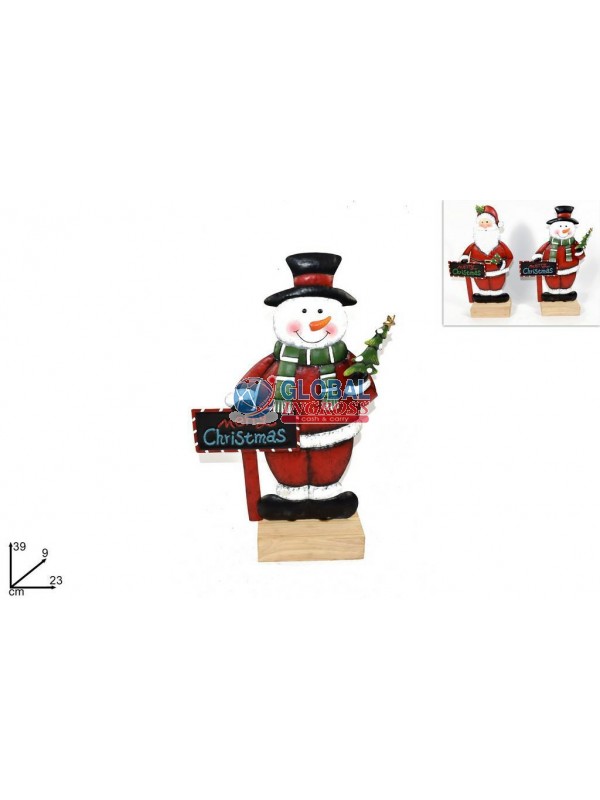 BABBO NATALE 39cm C/LAVAGNA
