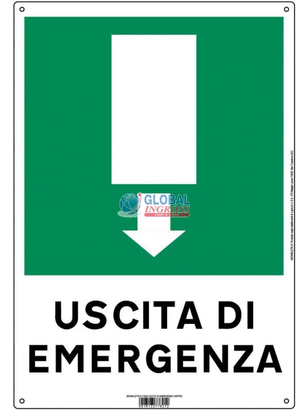 CARTELLO 22x31 USCITA DI EMERGENZA CENTRO