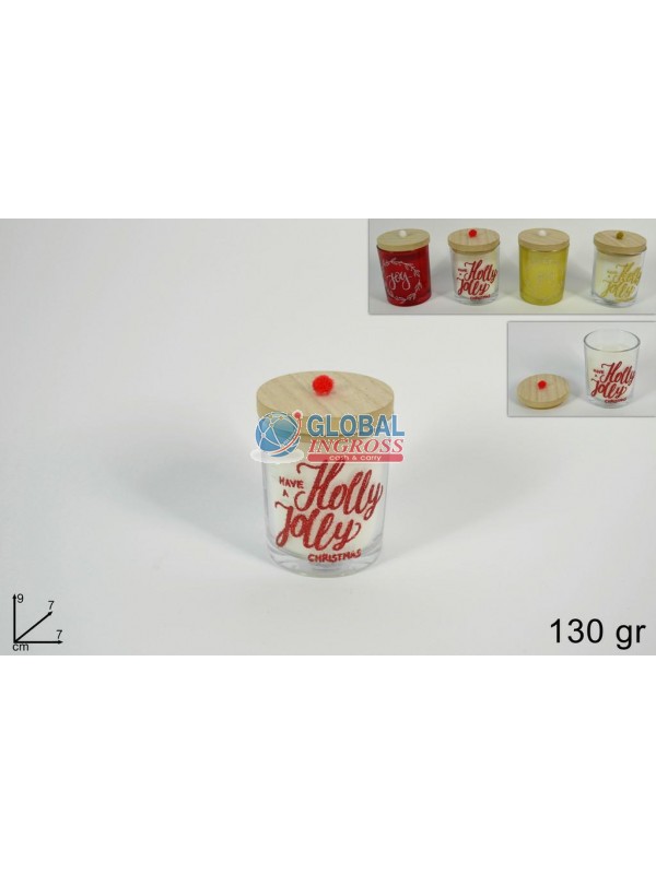 CANDELA IN BICCHIERE NATALE