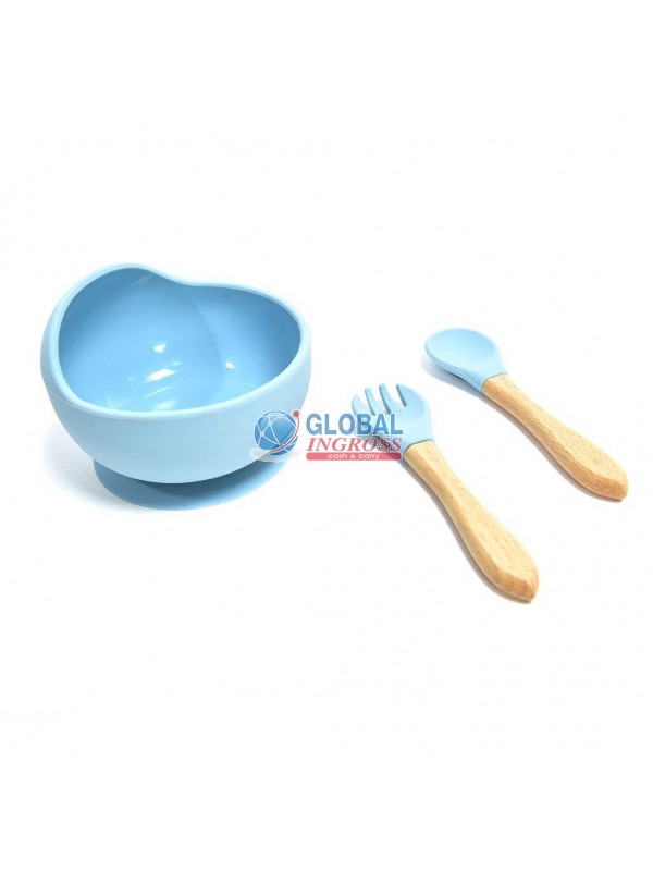 SET PAPPA CELESTE 3pz CIOTOLA SILICONE A VENTOSA