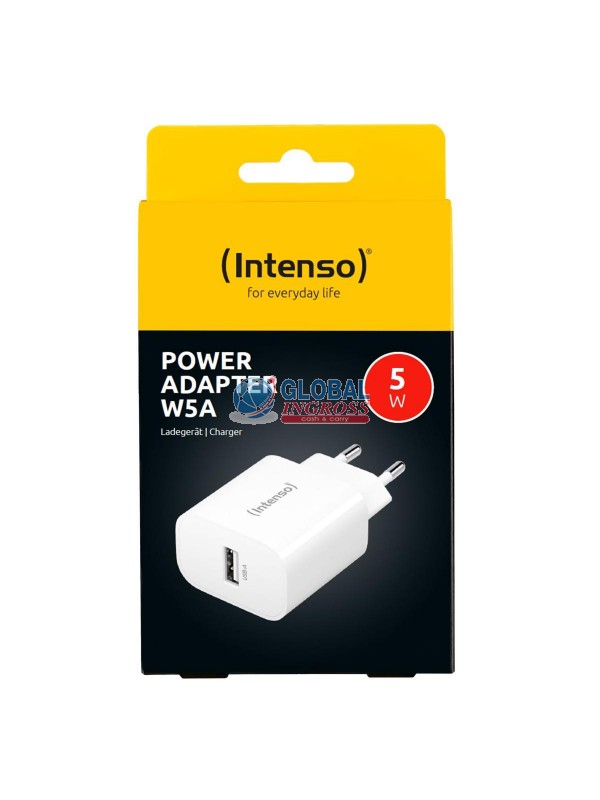 ADATTATORE 1 PORTA USB 5W INTENSO ALIMENTATORE BIANCO
