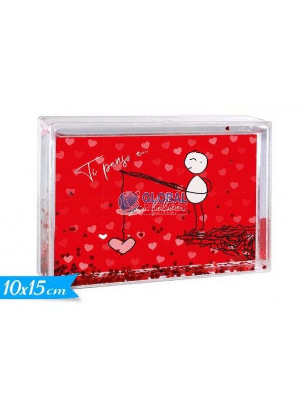 PORTAFOTO C/ACQUA LOVE 10x15 TI PENSO...