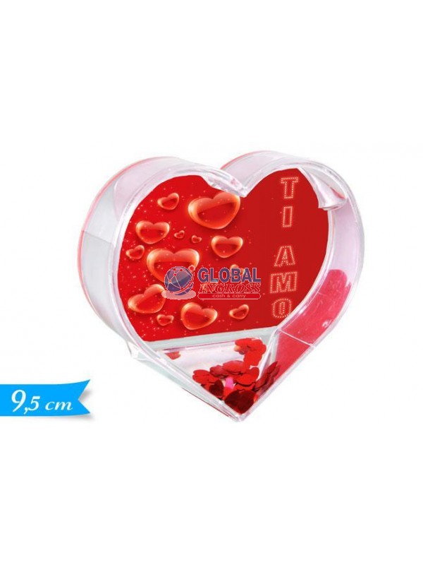 PORTAFOTO CUORE C/ACQUACUORI 9cm