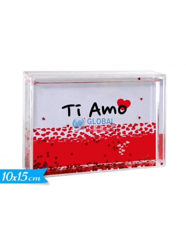 PORTAFOTO C/ACQUA LOVE 10x15 TI AMO
