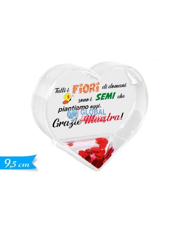 PORTAFOTO CUORE C/ACQUAMAESTRA 9,5cm