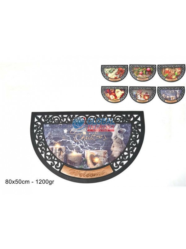 ZERBINO NATALE MEZZALUNA GOMMATO 80x50