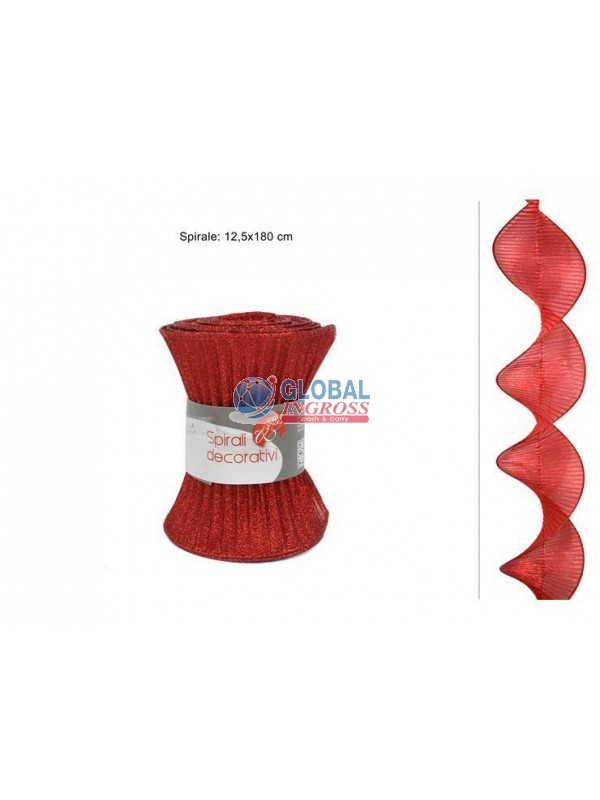 TESSUTO SPIRALE ROSSO 180cm
