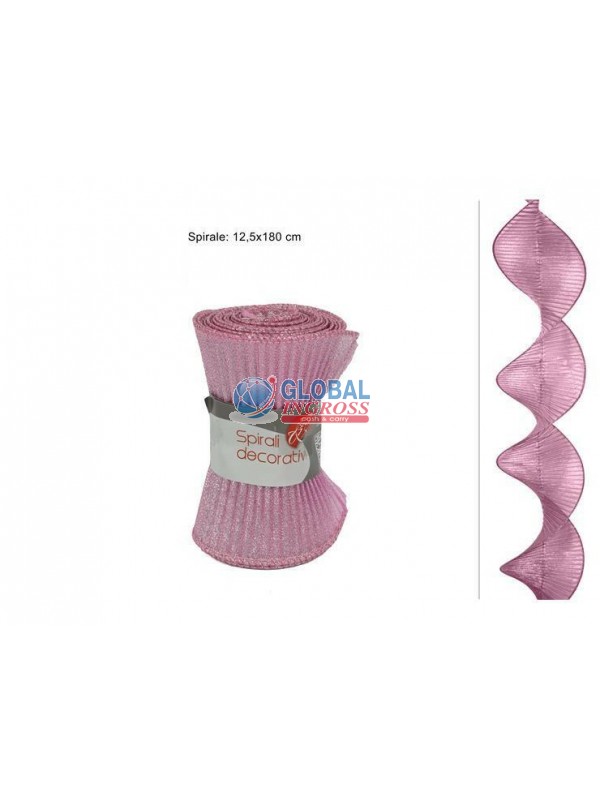 TESSUTO SPIRALE ROSA 180cm