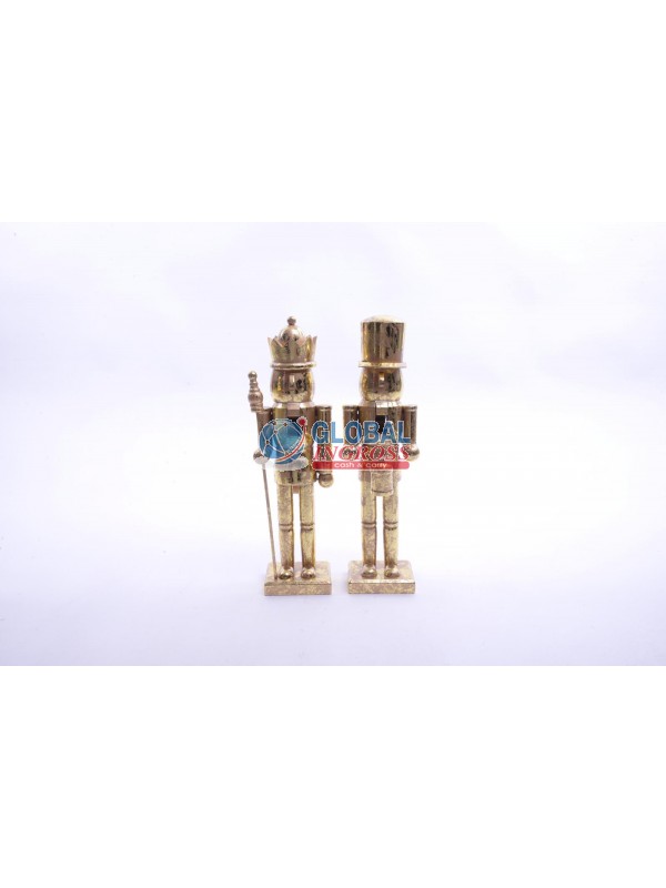 SOLDATINO ORO IN LEGNO FOGLIA ORO 36cm