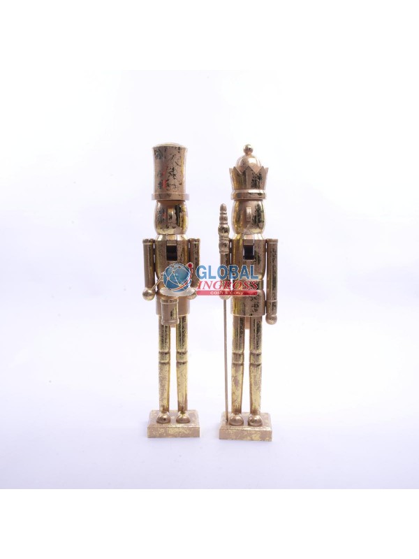 SOLDATINO ORO IN LEGNO FOGLIA ORO 55cm