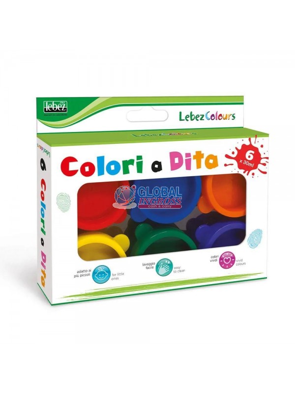 TEMPERA A DITA 30ml 6 COLORI.