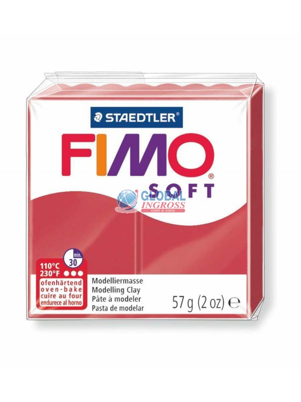 FIMO SOFT ROSSO CILIEGIA 57g