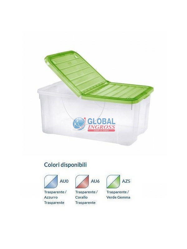 DODO BOX 41l 57x39x H 26 COPERCHIO PIEGH.TRASPARENTE
